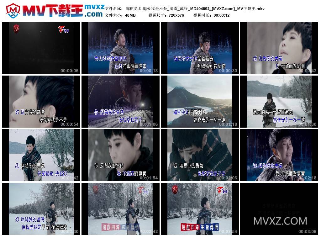 詹雅雯-后悔爱我是不是_闽南_流行_MD404892